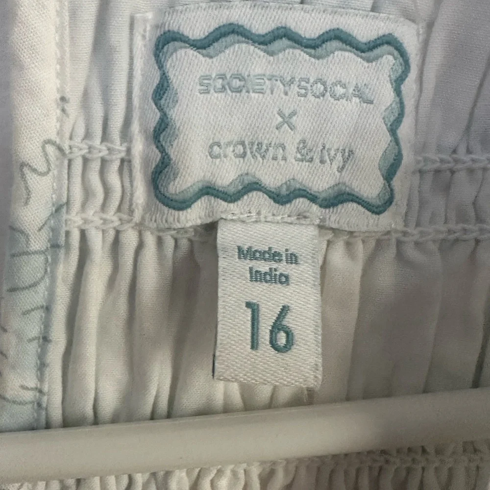 Women's Ivy Society Social Crown Ivy The Newport Dress 100% Cotton Size 16 White - Picture 3 of 10